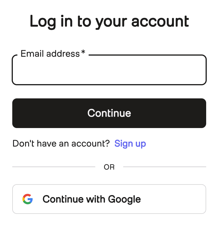 The TwelveLabs log in screen