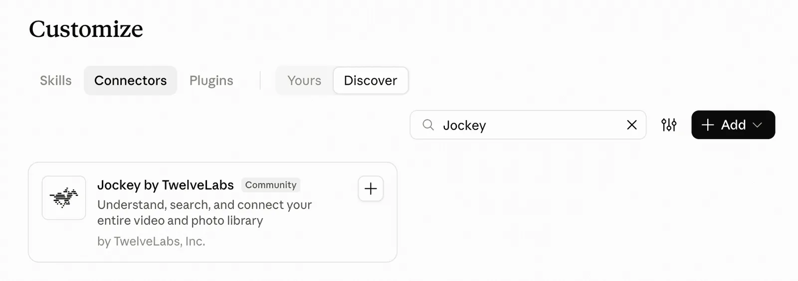 Searching for Jockey in Claude connectors